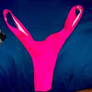 High waisted THONG bikini bottom